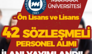 Marmara Üniversitesi 47 Sözleşmeli Personel Alımı – Ön Lisans ve Lisans